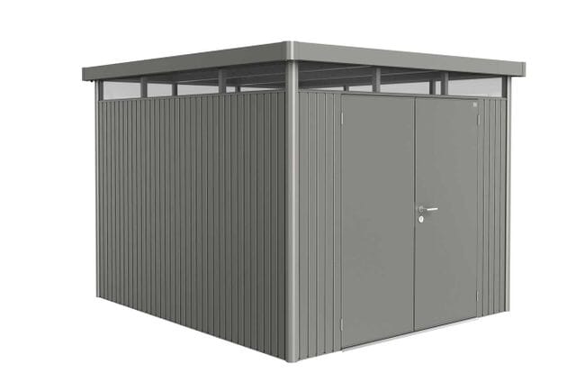 Biohort HighLine Abri de jardin H5 (275x315cm, H:222cm) Double porte Gris quartz métallique