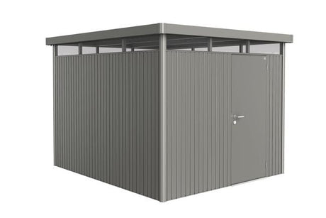 Biohort HighLine Abri de jardin H5 (275x315cm, H:222cm) Porte standard Gris quartz métallique
