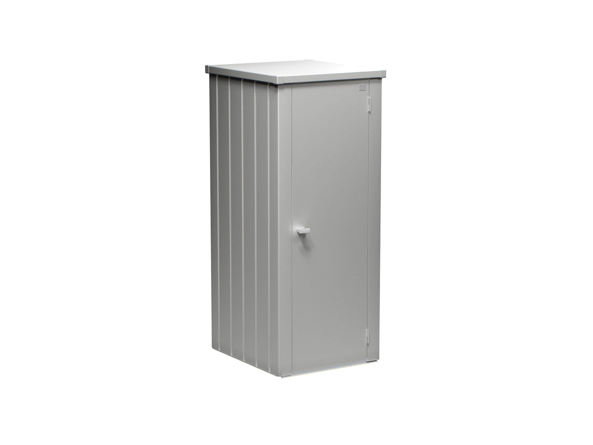 Biohort Julia Armoire de balcon L High (132x87cm, H:181cm) Argent métallique 
