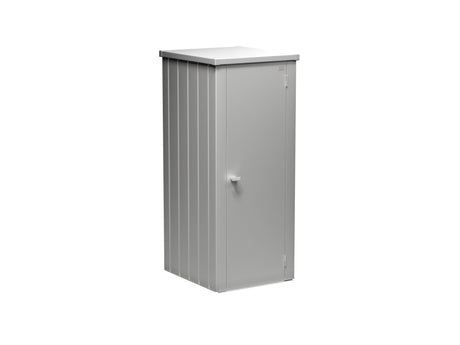 Biohort Julia Armoire de balcon L High (132x87cm, H:181cm) Argent métallique 
