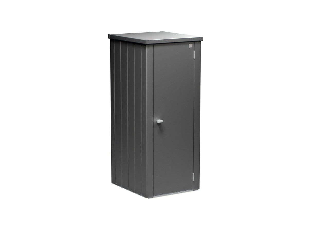 Biohort Julia Armoire de balcon L High (132x87cm, H:181cm) Gris foncé métallique 