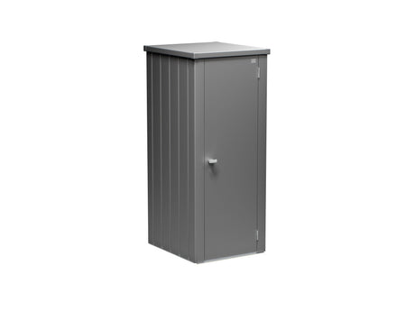 Biohort Julia Armoire de balcon L High (132x87cm, H:181cm) Gris quartz métallique 