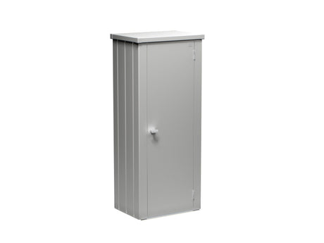 Biohort Julia Armoire de balcon M High (132x57cm, H:181cm) Argent métallique 