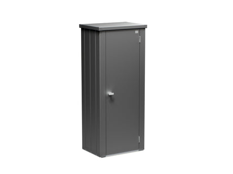 Biohort Julia Armoire de balcon M High (132x57cm, H:181cm) Gris foncé métallique 