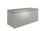 Biohort LoungeBox Coffre de jardin 200 (200x85cm, H:90cm) Gris quartz métallique 