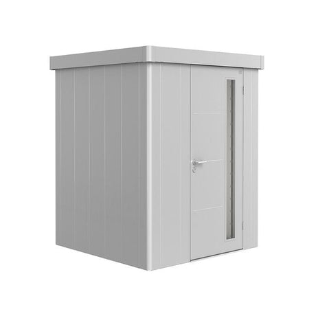 Biohort Neo Abri de jardin 1A (180x180cm, H:222cm) Porte standard Argent métallique