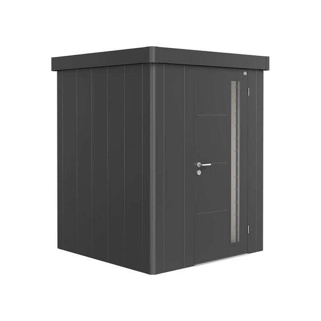 Biohort Neo Abri de jardin 1A (180x180cm, H:222cm) Porte standard Gris foncé métallique