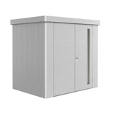 Biohort Neo Abri de jardin 1B (236x180cm, H:222cm) Double porte Argent métallique
