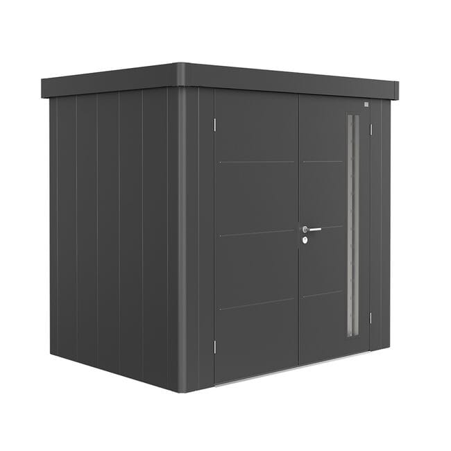 Biohort Neo Abri de jardin 1B (236x180cm, H:222cm) Double porte Gris foncé métallique