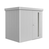 Biohort Neo Abri de jardin 1B (236x180cm, H:222cm) Porte standard Argent métallique