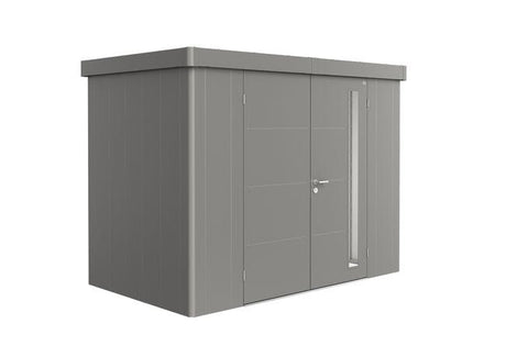 Biohort Neo Abri de jardin 1C (292x180cm, H:222cm) Double porte Gris quartz métallique