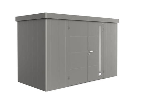 Biohort Neo Abri de jardin 1D (348x180cm, H:222cm) Double porte Gris quartz métallique