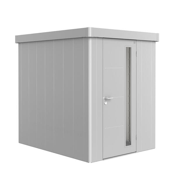 Biohort Neo Abri de jardin 2A (180x236cm, H:222cm) Porte standard Argent métallique