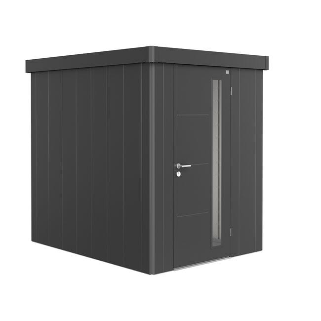 Biohort Neo Abri de jardin 2A (180x236cm, H:222cm) Porte standard Gris foncé métallique