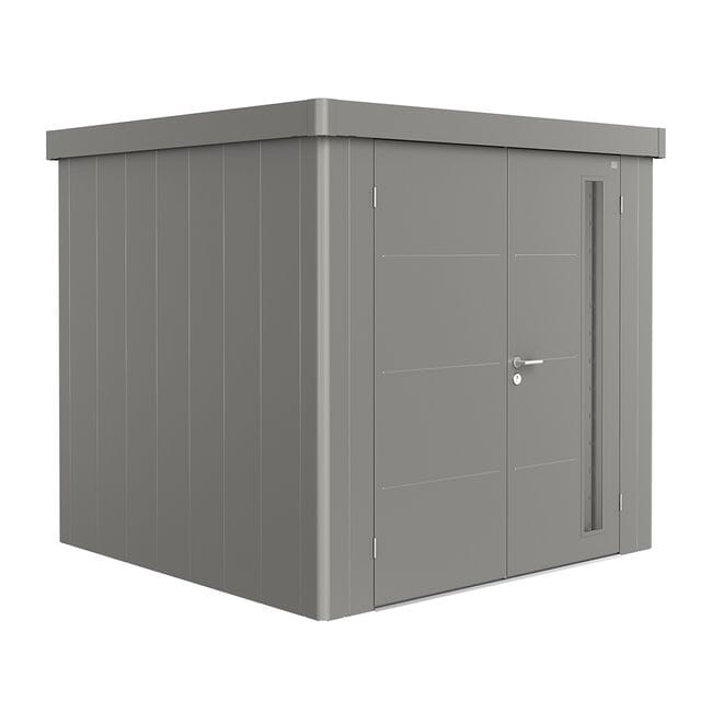 Biohort Neo Abri de jardin 2B (236x236cm, H:222cm) Double porte Gris quartz métallique