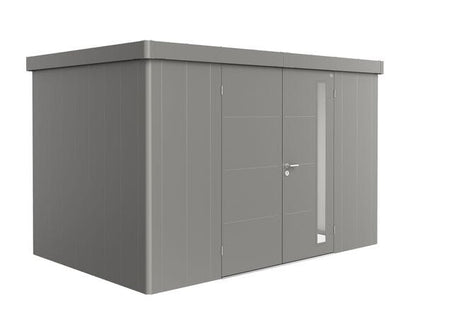 Biohort Neo Abri de jardin 2D (348x236cm, H:222cm) Double porte Gris quartz métallique