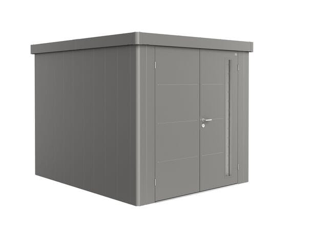 Biohort Neo Abri de jardin 3B (236x292cm, H:222cm) Double porte Gris quartz métallique