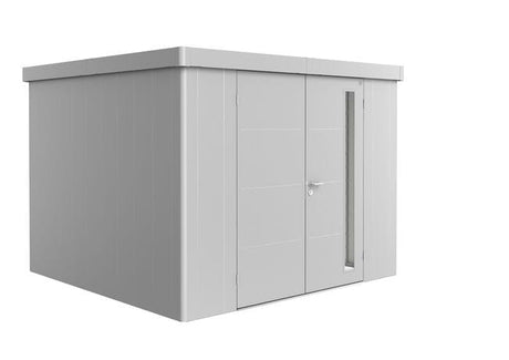 Biohort Neo Abri de jardin 3C (292x292cm, H:222cm) Double porte Argent métallique