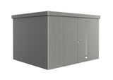 Biohort Neo Abri de jardin 3D (348x292cm, H:222cm) Double porte Gris quartz métallique