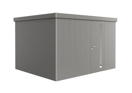 Biohort Neo Abri de jardin 3D (348x292cm, H:222cm) Porte standard Gris quartz métallique