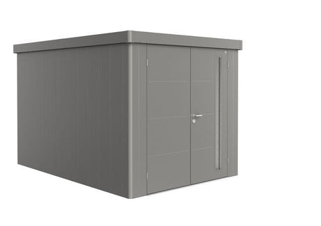 Biohort Neo Abri de jardin 4B (236x348cm, H:222cm) Double porte Gris quartz métallique