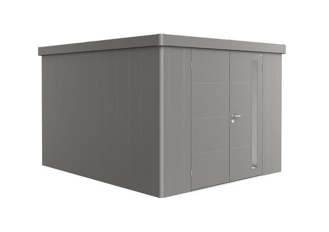 Biohort Neo Abri de jardin 4C (292x348cm, H:222cm) Double porte Gris quartz métallique