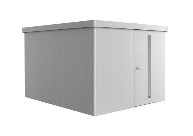 Biohort Neo Abri de jardin 4C (292x348cm, H:222cm) Porte standard Argent métallique
