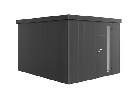 Biohort Neo Abri de jardin 4C (292x348cm, H:222cm) Porte standard Gris foncé métallique