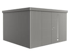 Biohort Neo Abri de jardin 4D (348x348cm, H:222cm) Double porte Gris quartz métallique