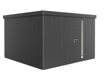 Biohort Neo Abri de jardin 4D (348x348cm, H:222cm) Porte standard Gris foncé métallique