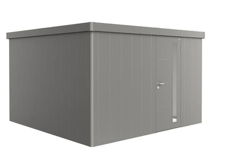Biohort Neo Abri de jardin 4D (348x348cm, H:222cm) Porte standard Gris quartz métallique