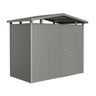 Biohort Panorama Abri de jardin P1 (273x158cm, H:227cm) Porte standard Gris quartz métallique