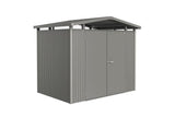 Biohort Panorama Abri de jardin P2 (273x198cm, H:227cm) Double porte Gris quartz métallique