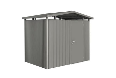 Biohort Panorama Abri de jardin P2 (273x198cm, H:227cm) Porte standard Gris quartz métallique