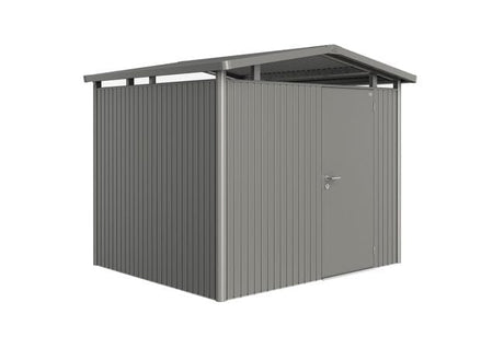 Biohort Panorama Abri de jardin P3 (273x238cm, H:227cm) Porte standard Gris quartz métallique