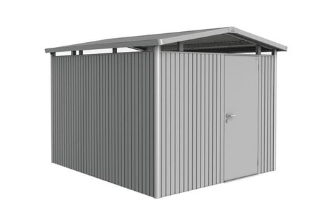 Biohort Panorama Abri de jardin P5 (273x318cm, H:227cm) Porte standard Argent métallique
