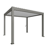Biohort Pergola Pavillon Bioclimatique 3.5x3 (367.5x312cm H:264cm) Gris quartz métallique Blanc