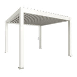 Biohort Pergola Pavillon Bioclimatique 3.5x3.5 (367.5x367.5cm H:264cm) Blanc Blanc