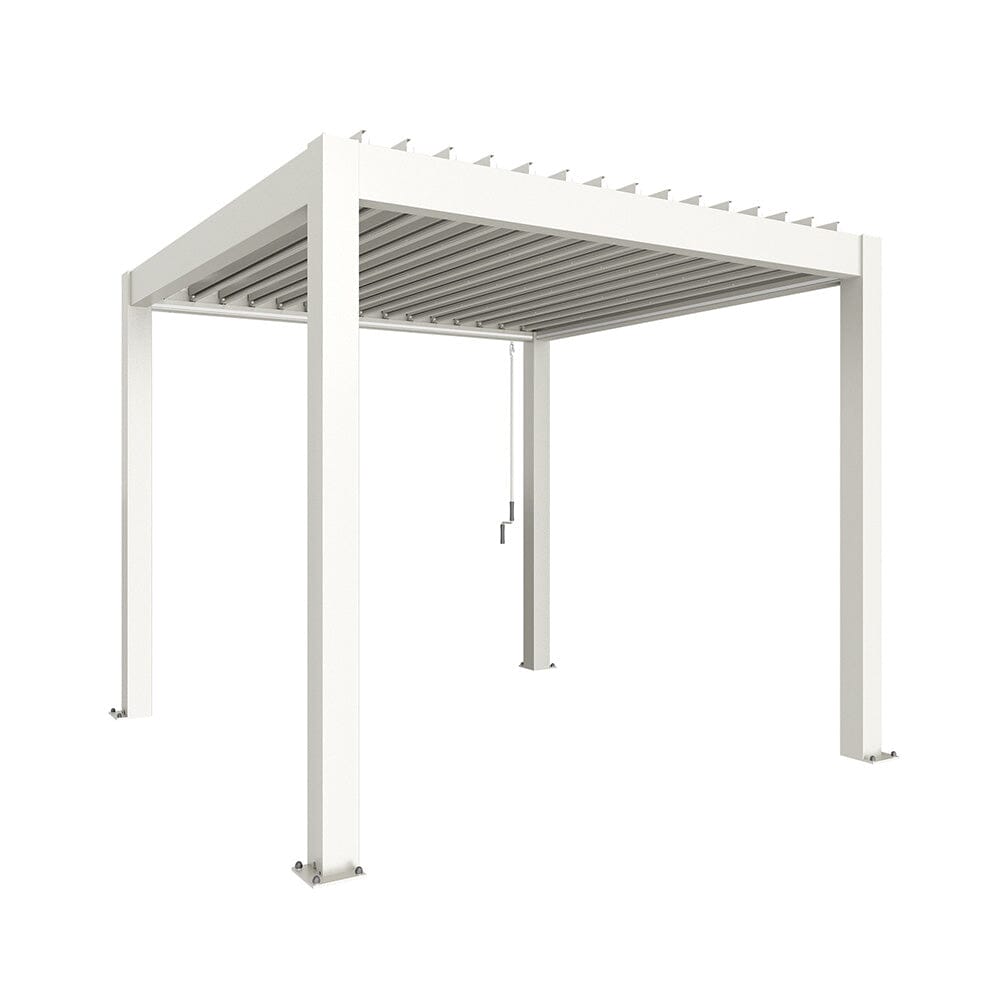 Biohort Pergola Pavillon Bioclimatique 3x3 (312x312cm H:264cm) Blanc Blanc