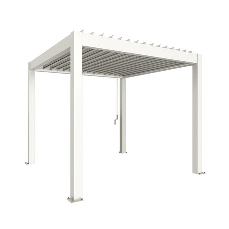 Biohort Pergola Pavillon Bioclimatique 3x3 (312x312cm H:264cm) Blanc Blanc