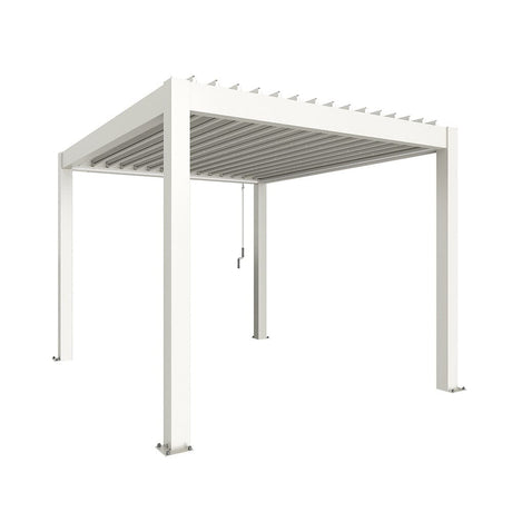 Biohort Pergola Pavillon Bioclimatique 3x3.5 (312x367.5cm H:264cm) Blanc Blanc