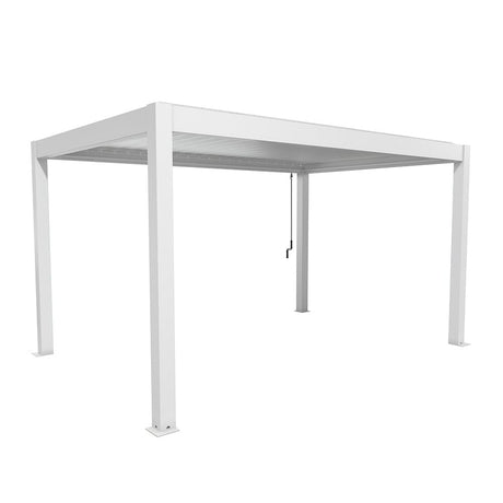 Biohort Pergola Pavillon Bioclimatique 4.5x3 (460x312cm H:264cm) Blanc Argent métallique