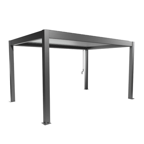 Biohort Pergola Pavillon Bioclimatique 4.5x3 (460x312cm H:264cm) Gris quartz métallique Argent métallique