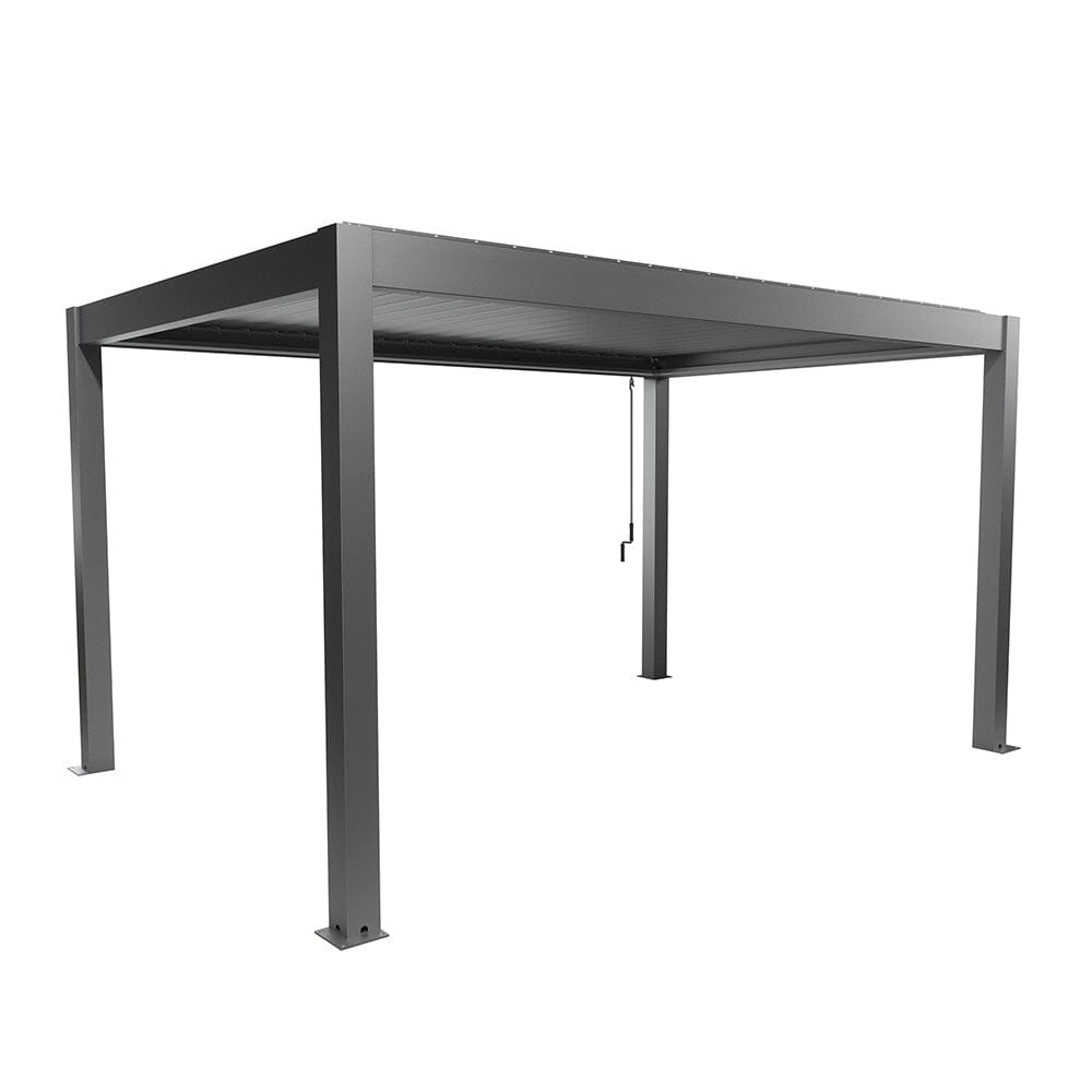 Biohort Pergola Pavillon Bioclimatique 4.5x3 (460x312cm H:264cm) Gris quartz métallique Gris quartz métallique