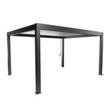 Biohort Pergola Pavillon Bioclimatique 4.5x3.5 (460x367.5cm H:264cm) Gris foncé métallique Argent métallique