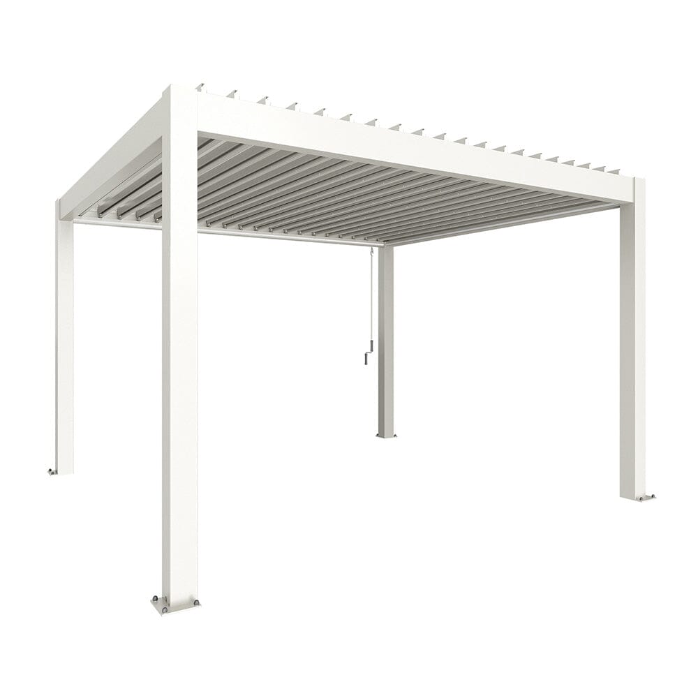 Biohort Pergola Pavillon Bioclimatique 4x3.5 (404x367.5cm H:264cm) Blanc Blanc