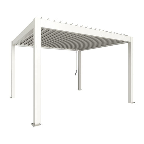 Biohort Pergola Pavillon Bioclimatique 4x3.5 (404x367.5cm H:264cm) Blanc Blanc