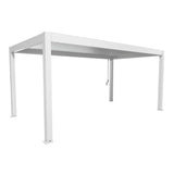 Biohort Pergola Pavillon Bioclimatique 5.5x3 (552.5x312cm H:264cm) Blanc Argent métallique