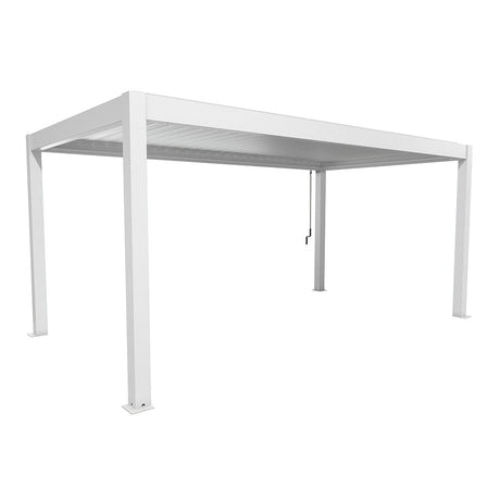 Biohort Pergola Pavillon Bioclimatique 5.5x3 (552.5x312cm H:264cm) Blanc Argent métallique