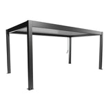 Biohort Pergola Pavillon Bioclimatique 5.5x3 (552.5x312cm H:264cm) Gris foncé métallique Blanc